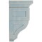 Ekena Millwork 6"W x 6 3/4"D x 12"H Large Reyes Wood Vintage Decor Corbel, Driftwood Blue CORWD06X06X12RYBU - alternate 2